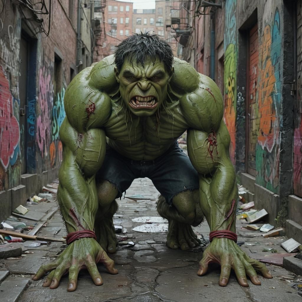 Emaciated Hulk Consuming a Rat in Gruesome Detail