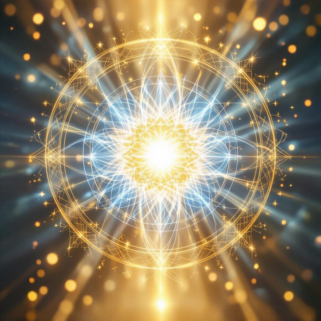 Radiant Evolving Soul with Golden Blue Aura