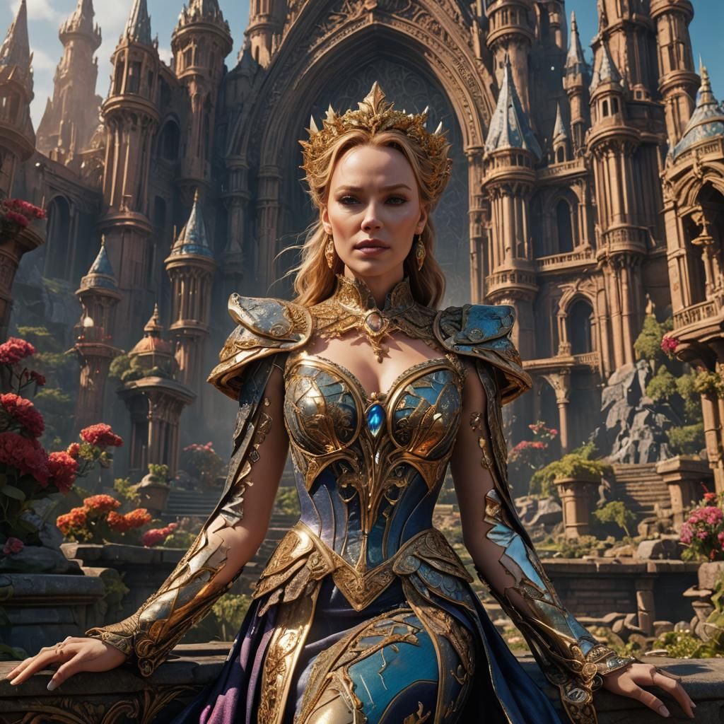 Detailed Matte Painting of Kylie Minogue