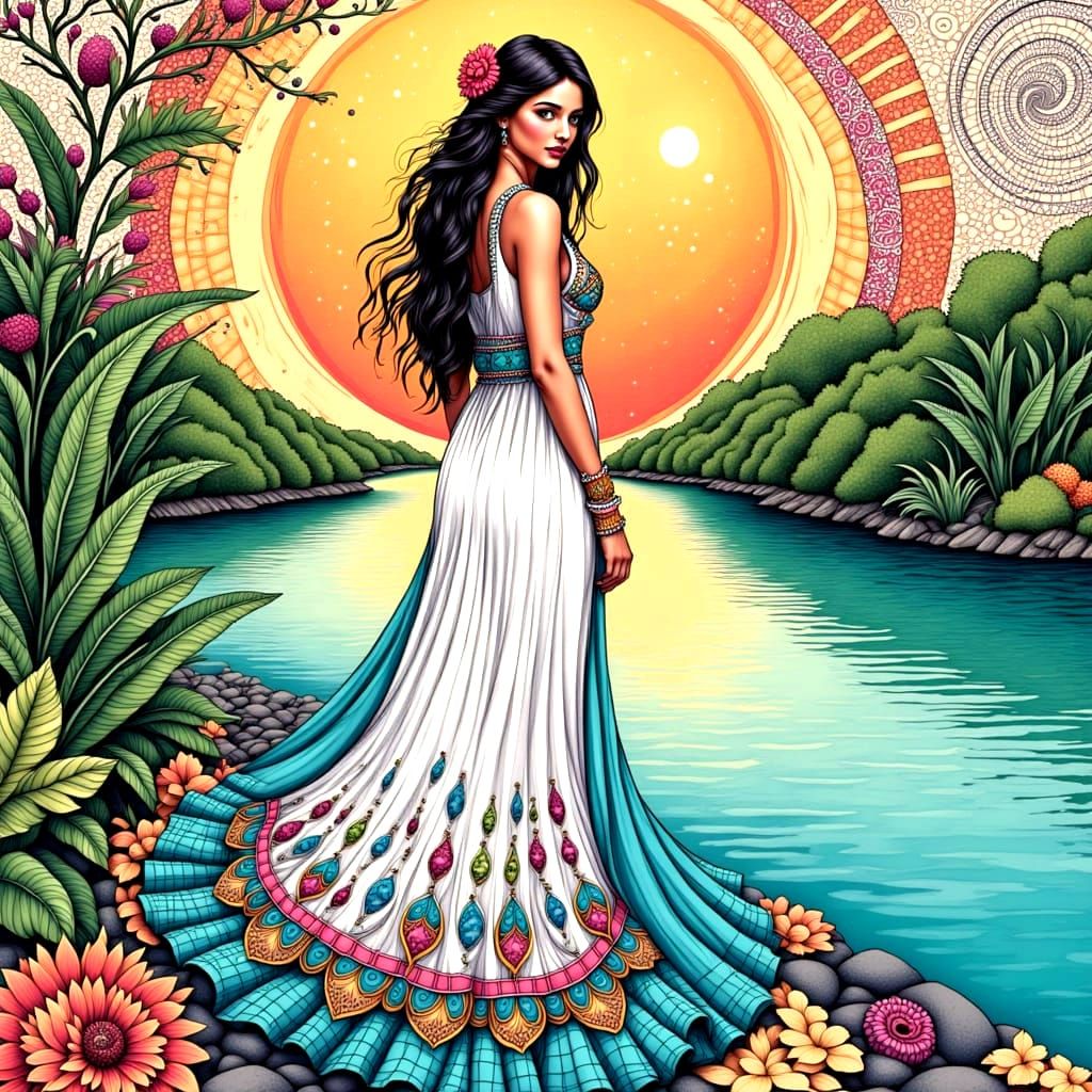 Zen Waterfall of Hope and Faith