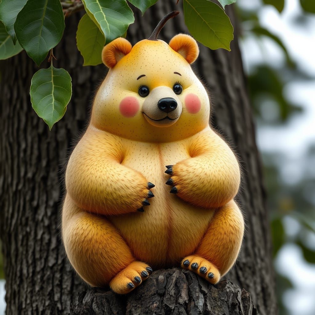 Whimsical Pear Bear Hybrid