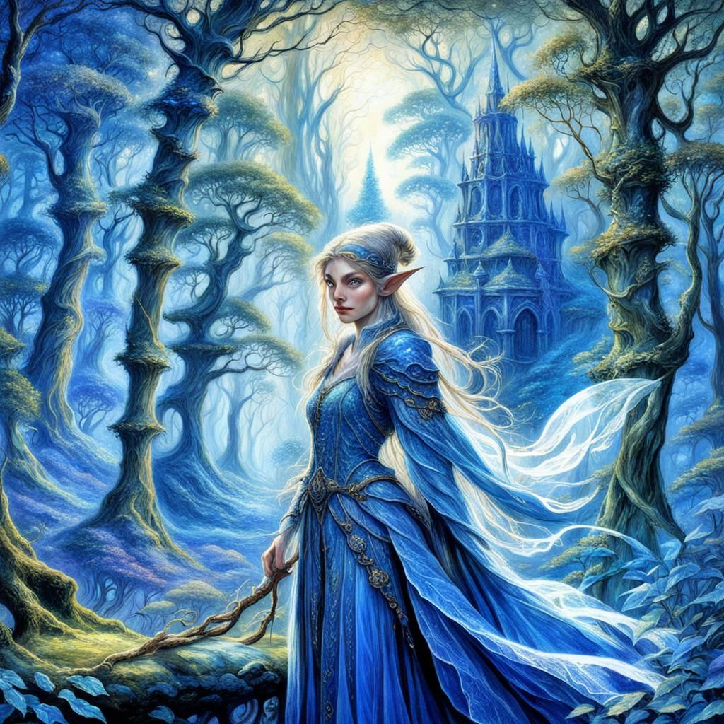 Elf In a Mystical Forest