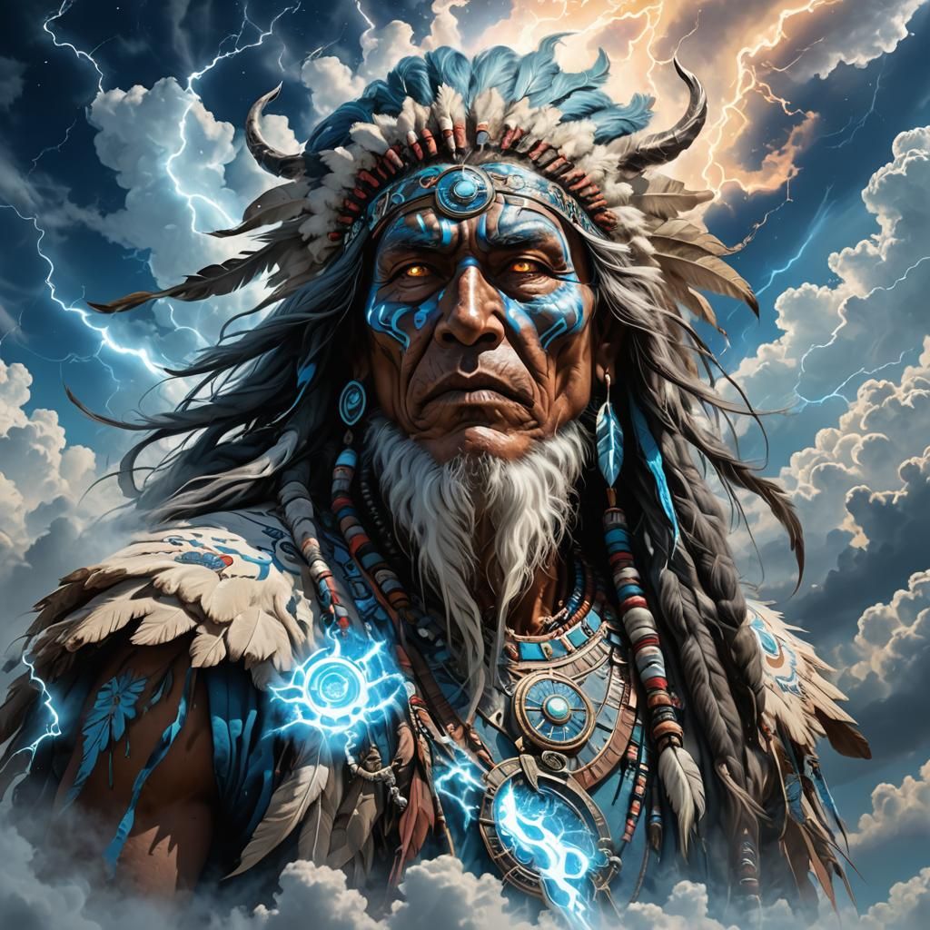 Plasma Aura Medicine Man with Lightning