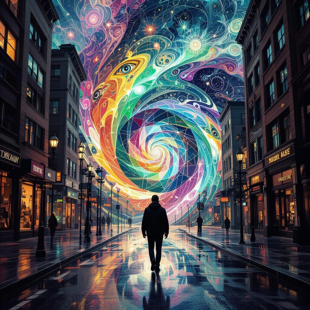 Psychedelic Urban Vortex: A Mind Trip Outdoors