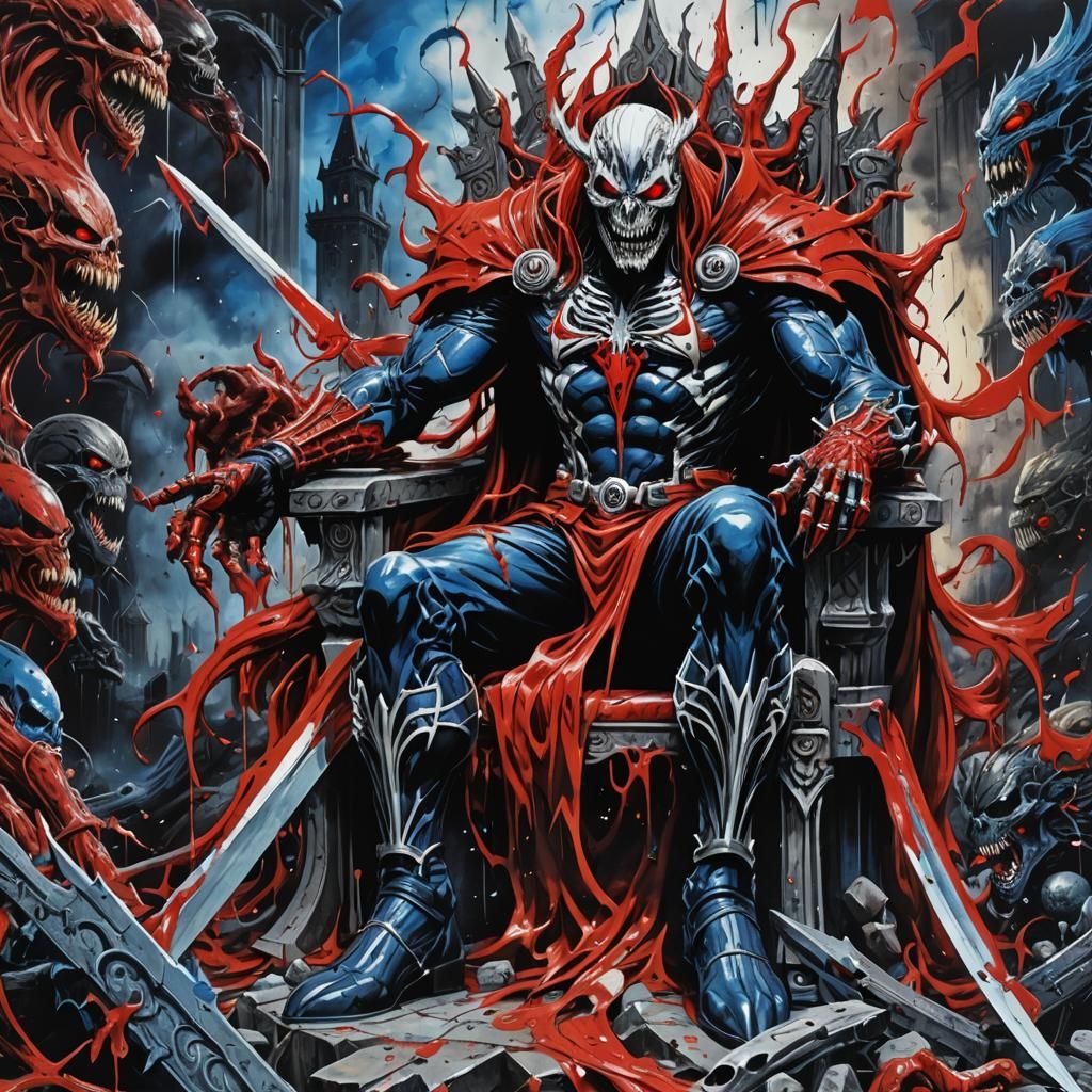 Knull Declares War on Earth in Graffiti Art