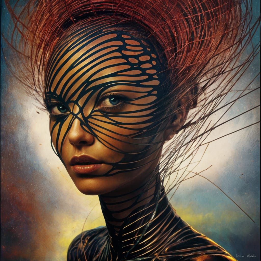 Girls in Blue, Green and Purple Tones