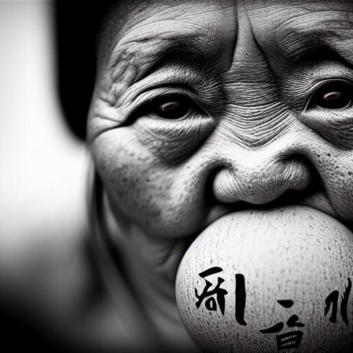 Daruma Doll Portrait in Photographic Style