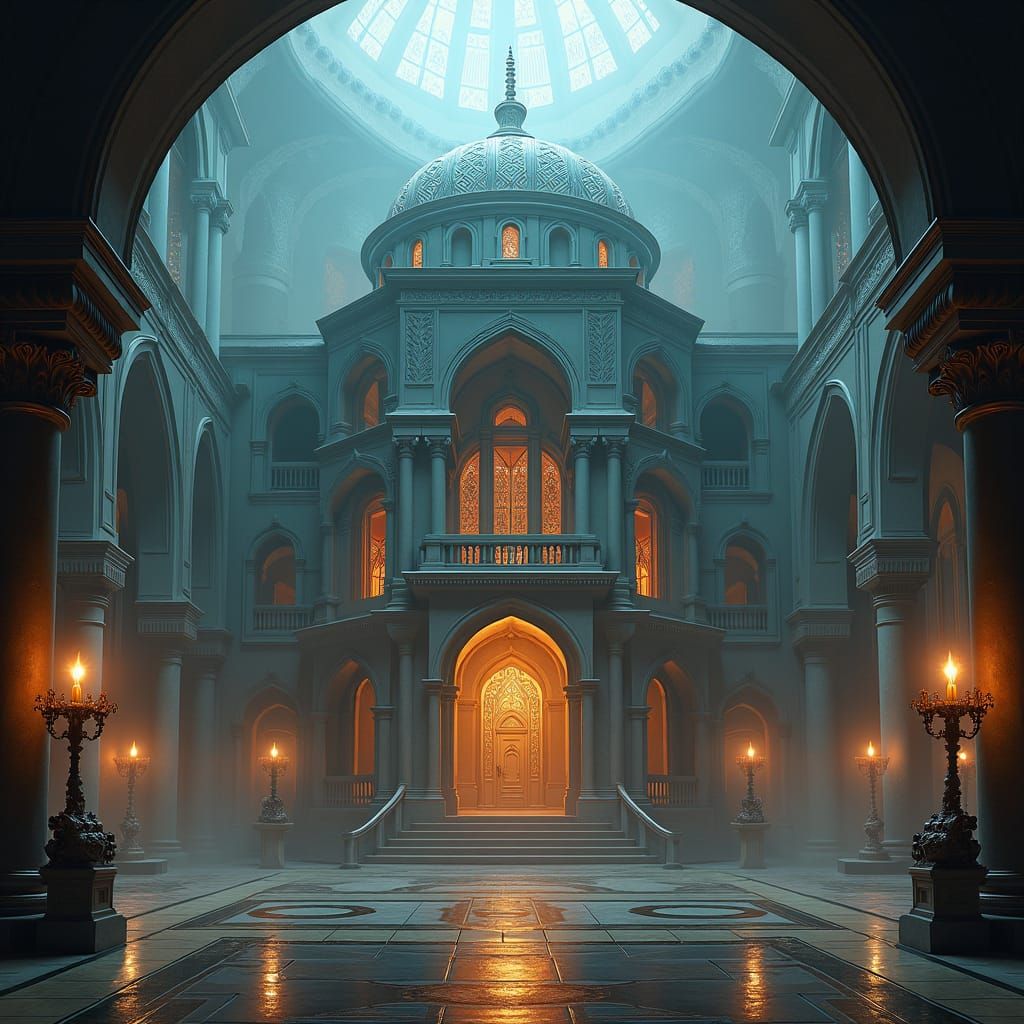 Mystical Salvodka Elad Synagogue in Dreamlike Setting