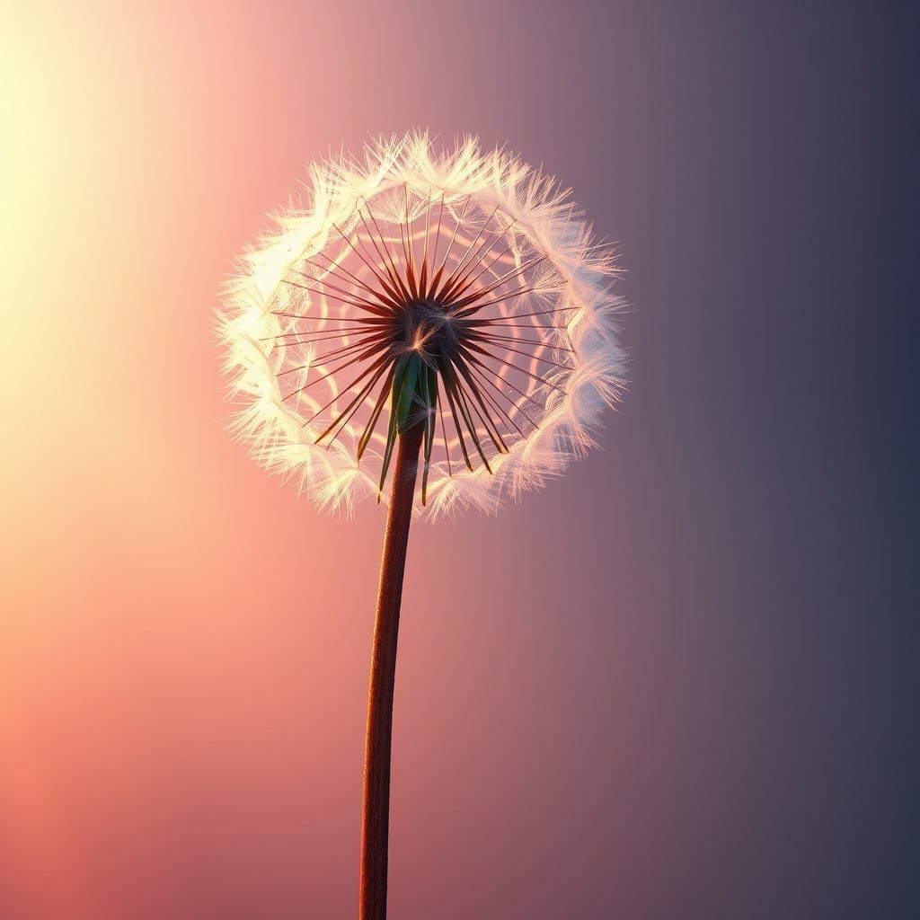 Enchanted Dandelion in Ethereal Glow