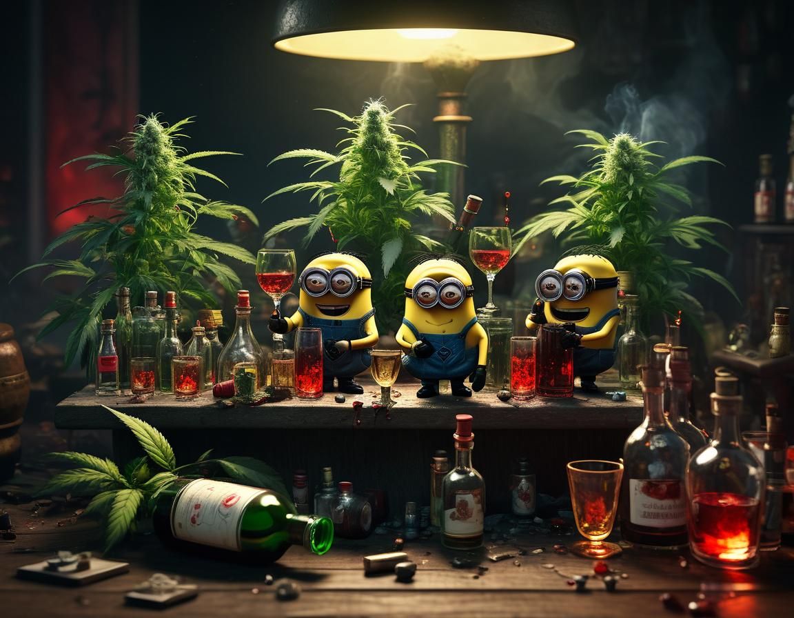 Intricate Diorama of Stoned Cartoon Characters