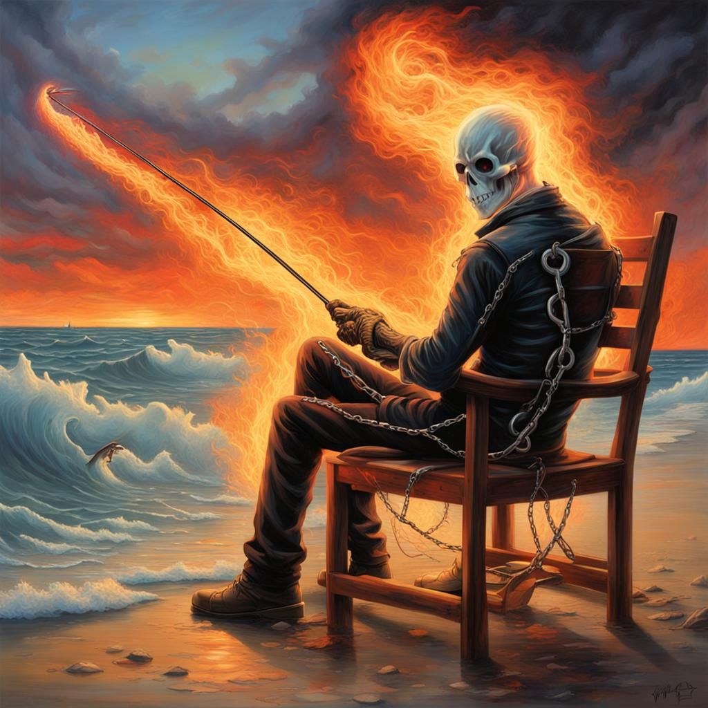 Ghost Rider Fishing: A Moment of Peace
