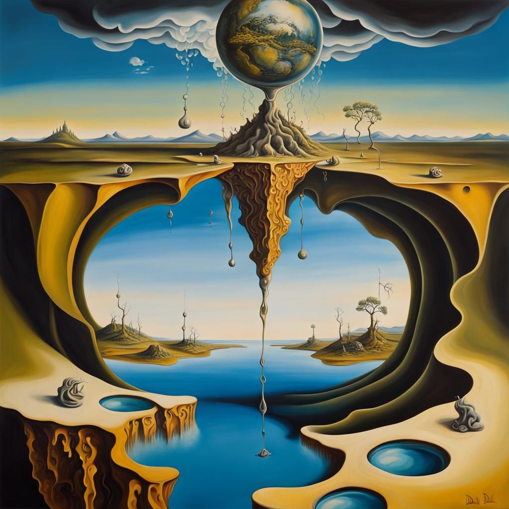 Surreal Upside-Down World Inspired by Salvador Dali