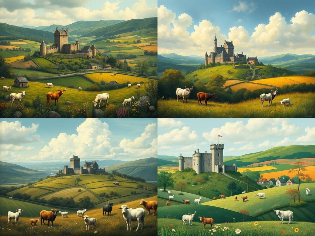Biophilic Art: Irish Castles, Hills, and Animals
