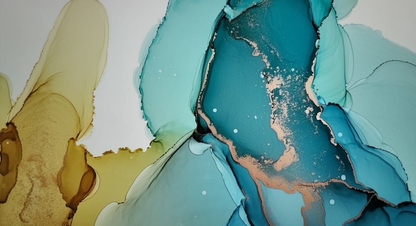 Fluorescent Molecular Structures in Alcohol Ink Style