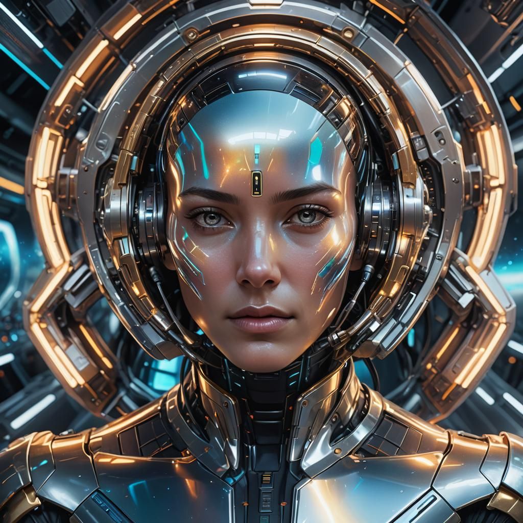 Sleek Spacecraft Concept Art in 8K