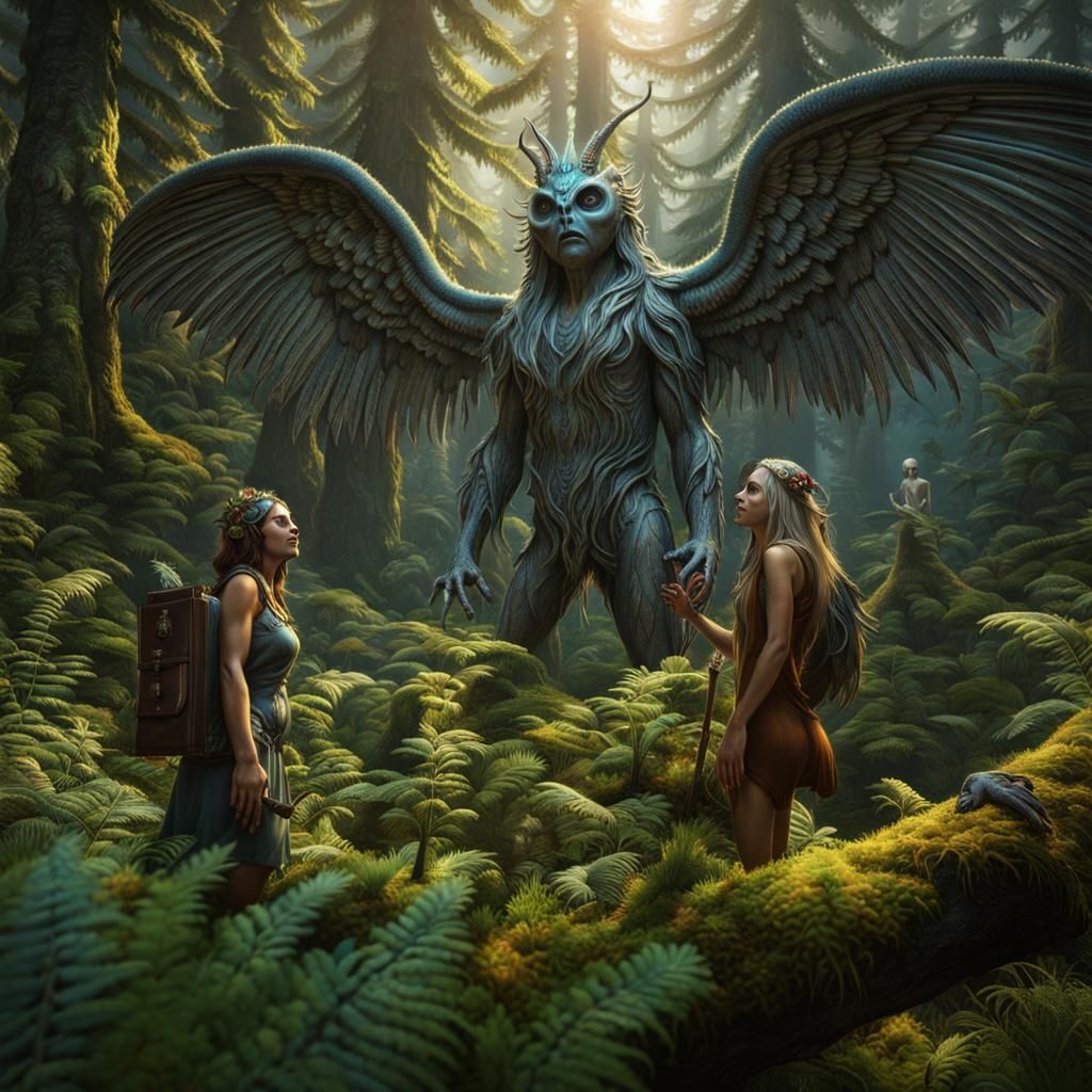 Joyful Selfie with Mothman and Bigfoot