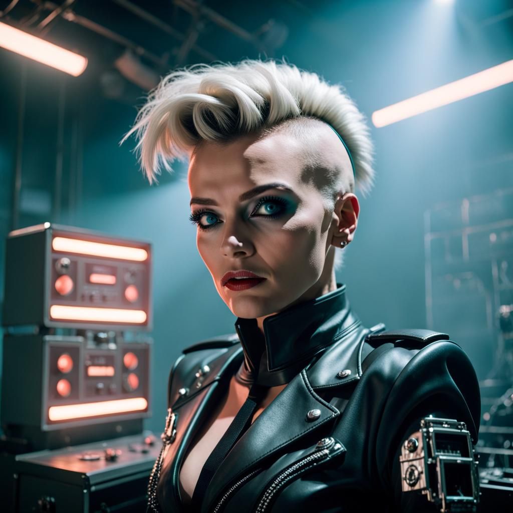Futurepunk Female in Dystopian Entertainment Show