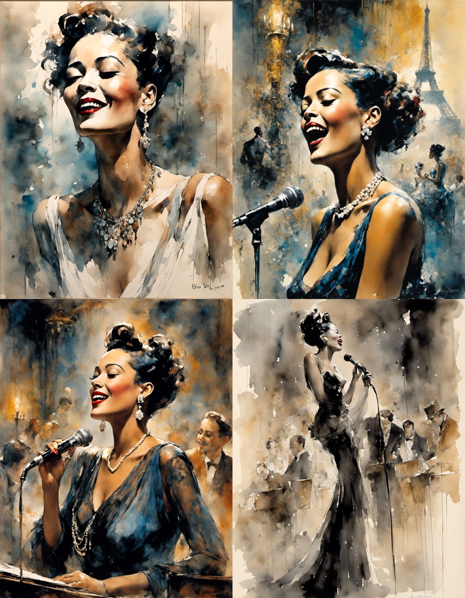 Billie Holiday Sings in Smoky Paris Nightclub