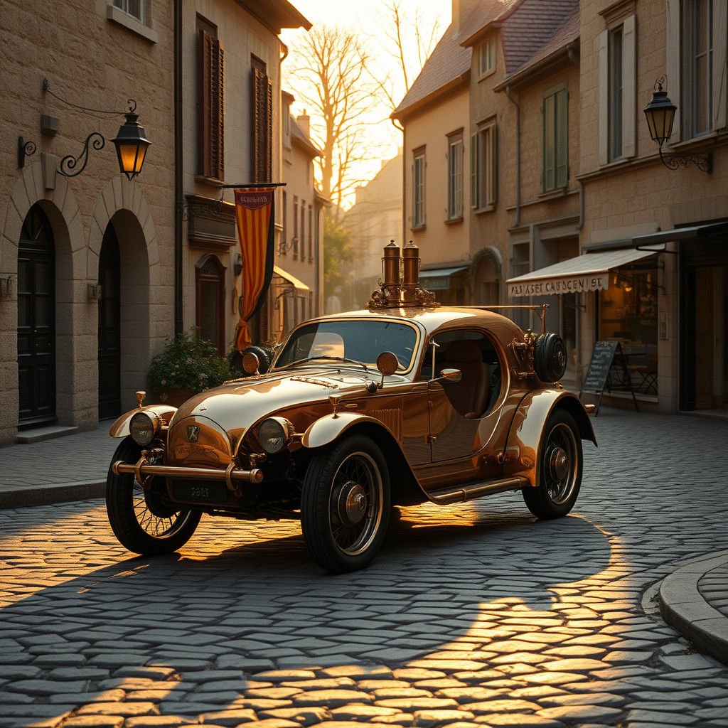 Steampunk Peugeot Concept Cruises Through French Village