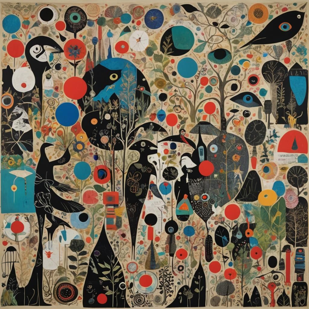 Surreal Maximalist Mixed Media Collage