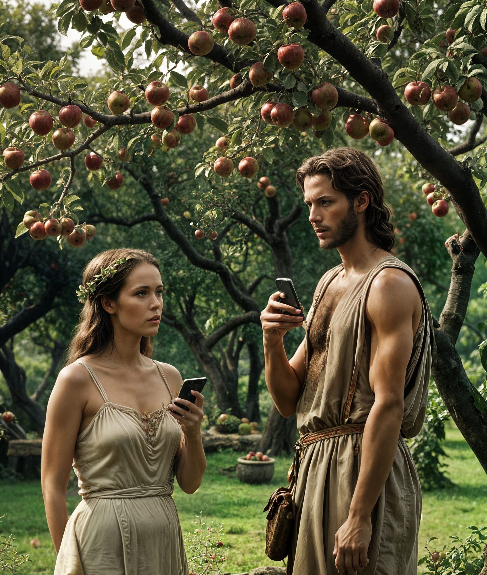 Adam & Eve and the Apple (iPhone)