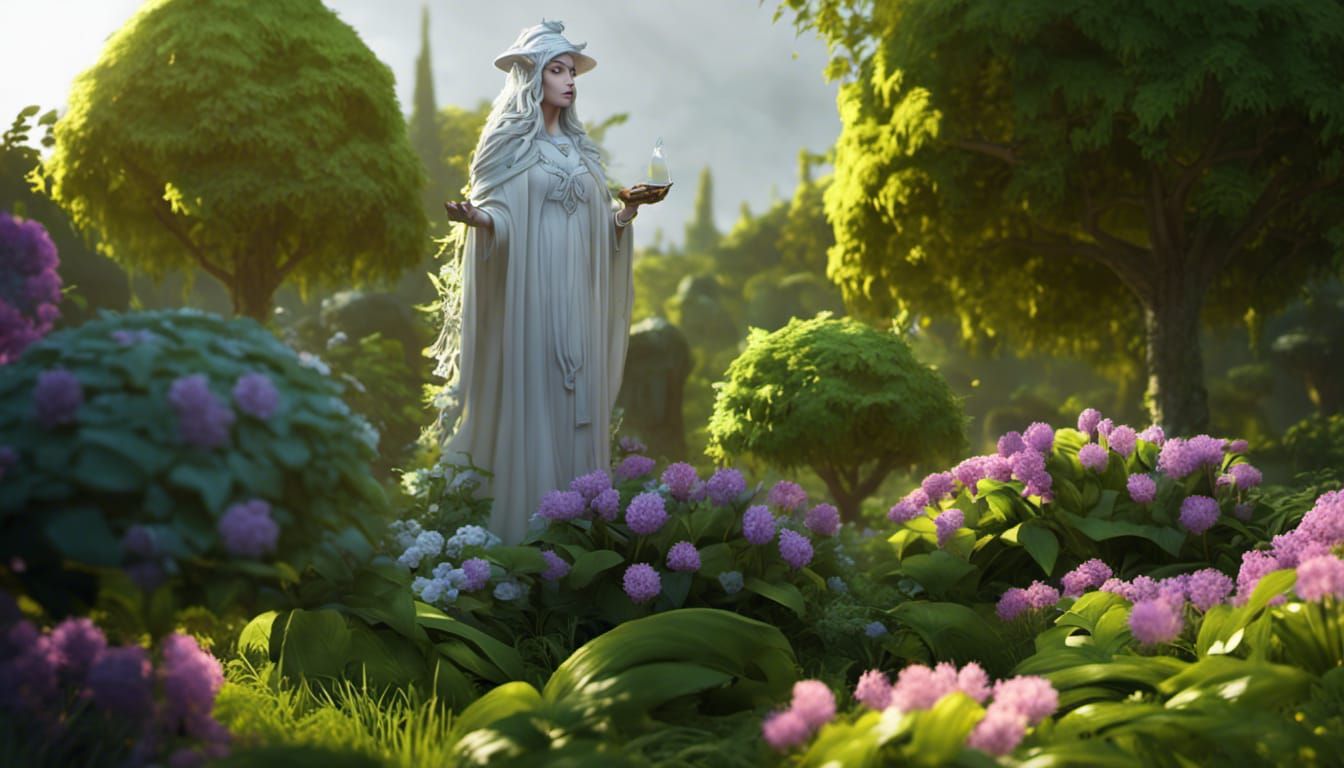 Druid in garden