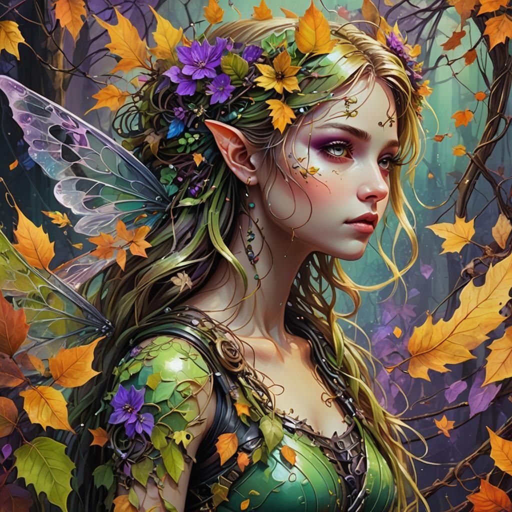 Cyber Fairy Grunge in Autumnal Glow