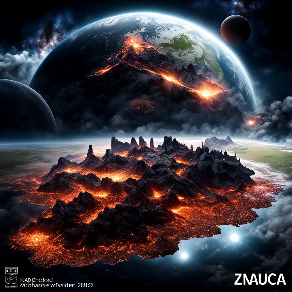 Futuristic City Sunset Amidst Lightning Storm