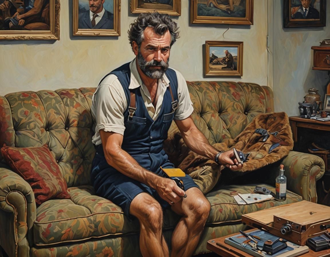 Handsome matur manual worker