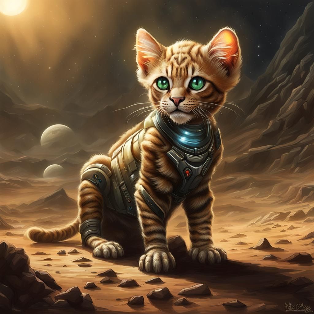 Exoplanet Kitten: Speculative Xenobiology Concept Art