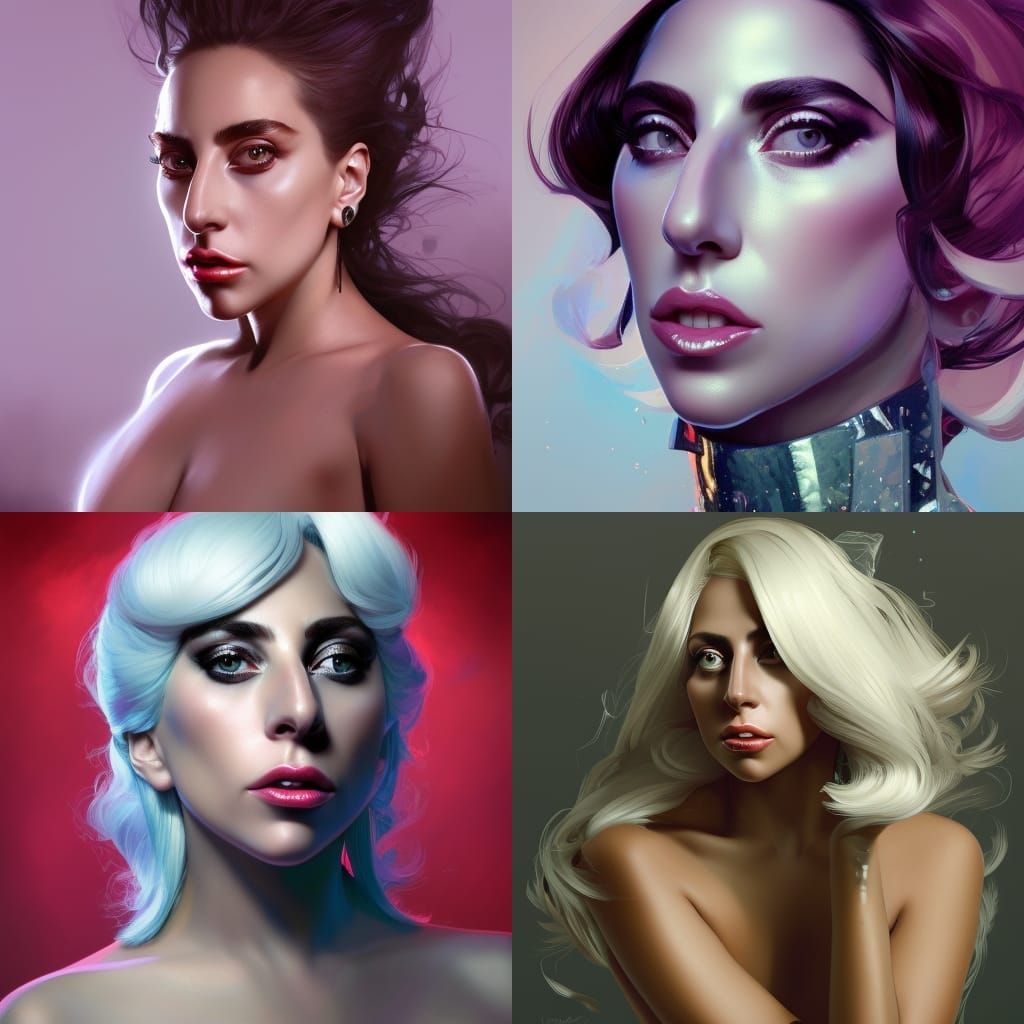 Detailed Portrait in Art Nouveau Style