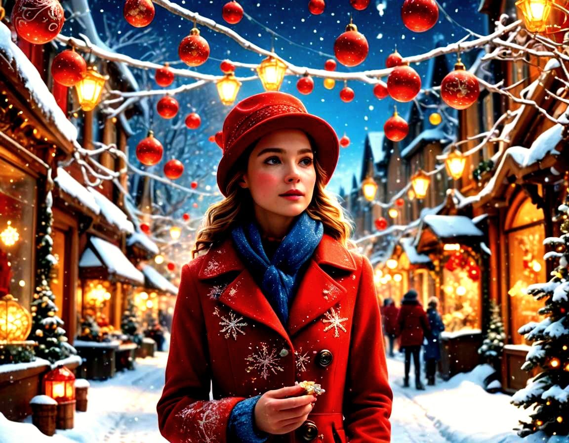 Christmas in Winter Wonderland: Hyperrealistic Digital Candy...