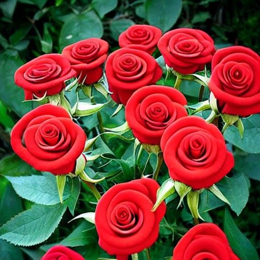 Enchanting Fire Roses: A Magical Display