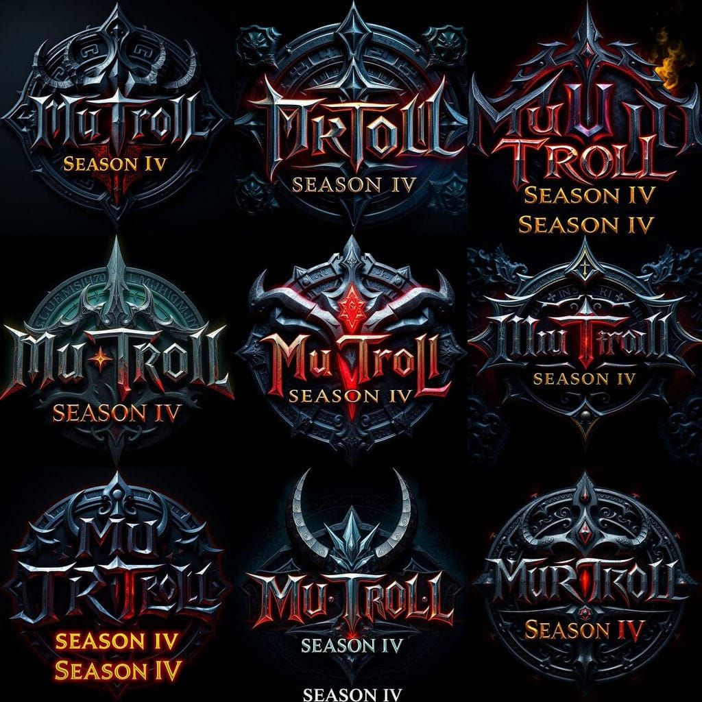 Dark Fantasy MMORPG Logo in the Style of MU Online