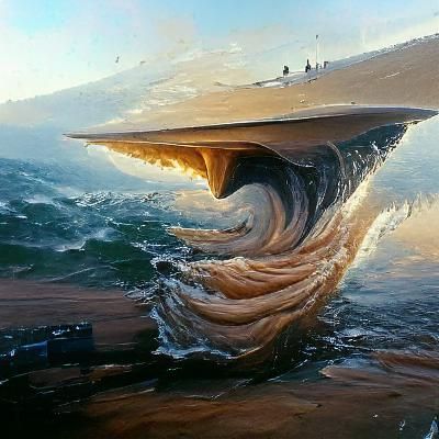 Giant Wave: An Oil Painting