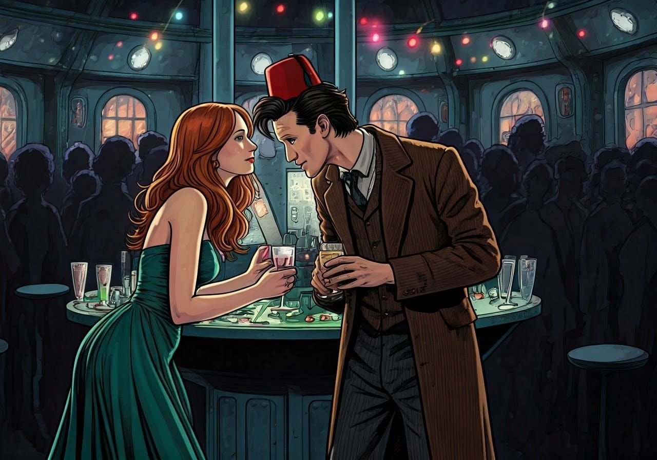 Doctor Who's Whimsical Whispers in a Colourful Console Room