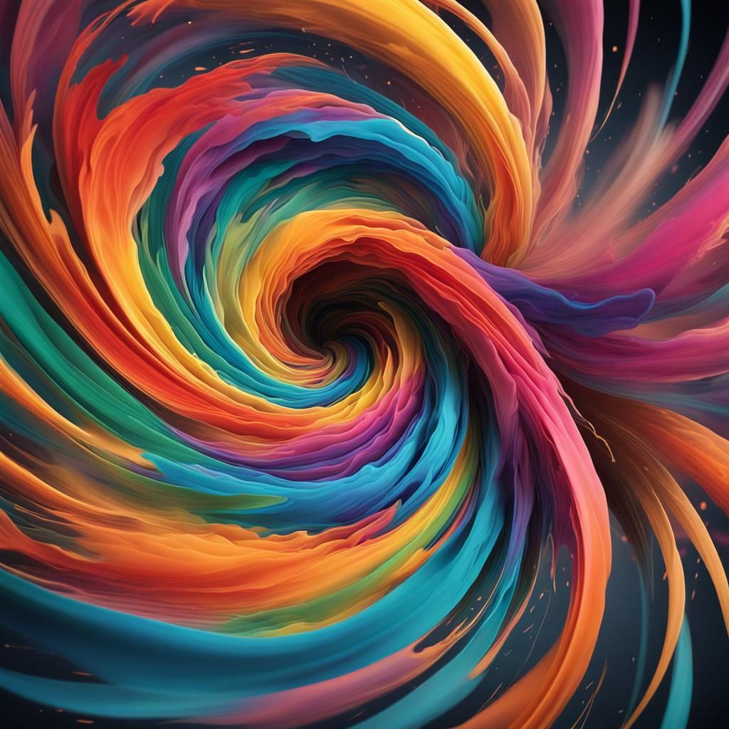 Colorful Whirlwind of Abstract Colors