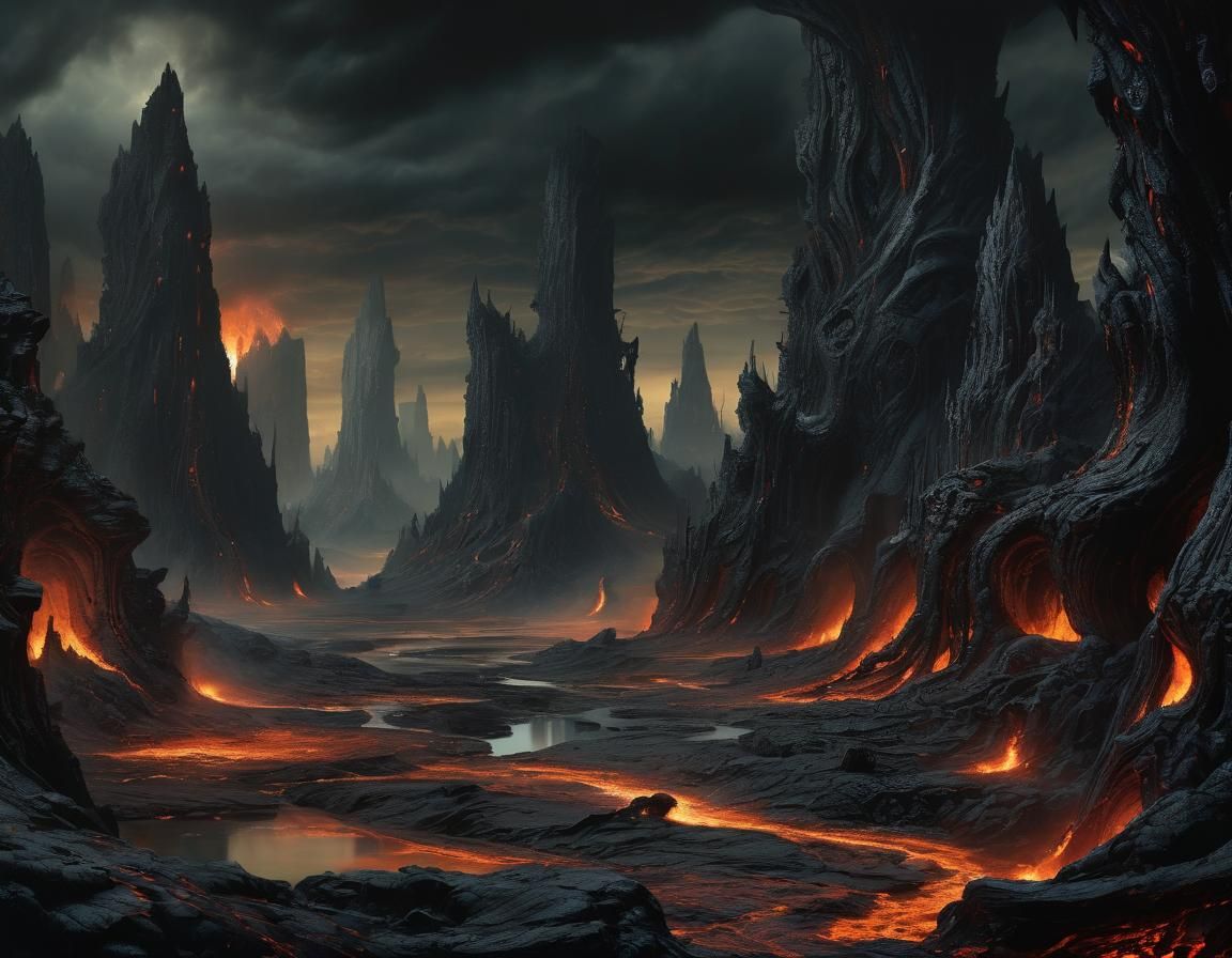 Infernal Caverns: A Dark Fantasy Dreamscape