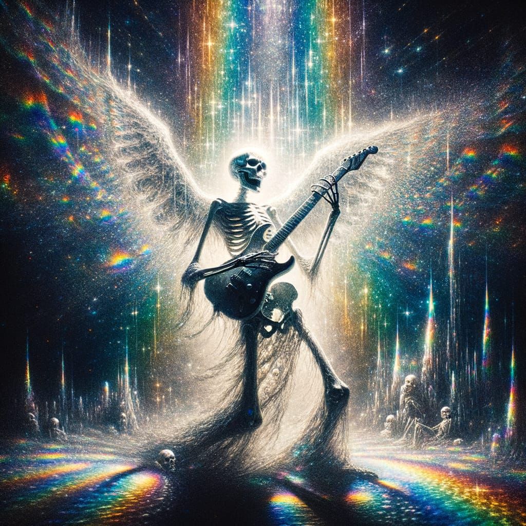Ethereal Angel of Death Plays Air Guitar