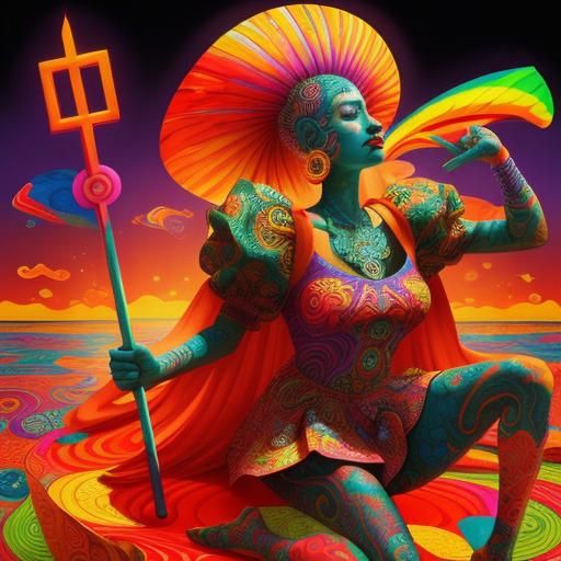 Psychedelic Face Art Inspired by Escher and Max