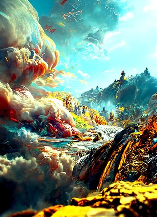 Epic Universe Gods Rendered in Hyperdetailed Style