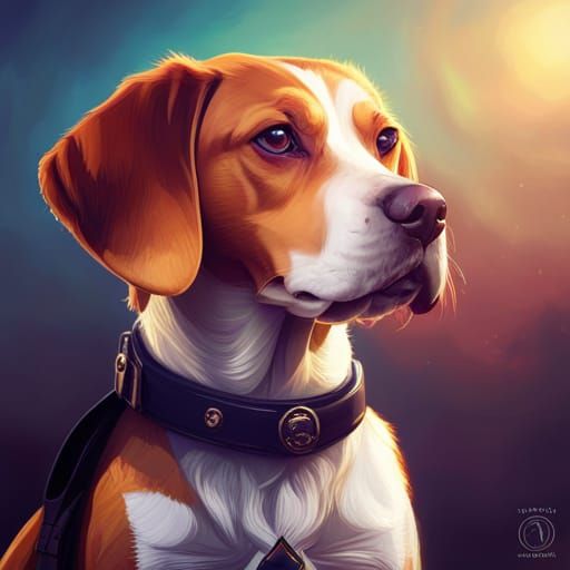 Detailed Beagle Portrait in Unreal Engine 5