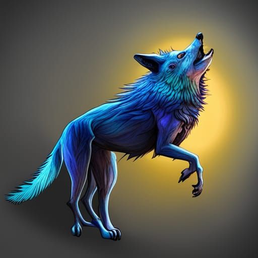 Hybrid Wolf-Man: Exquisite 3D Digital Art