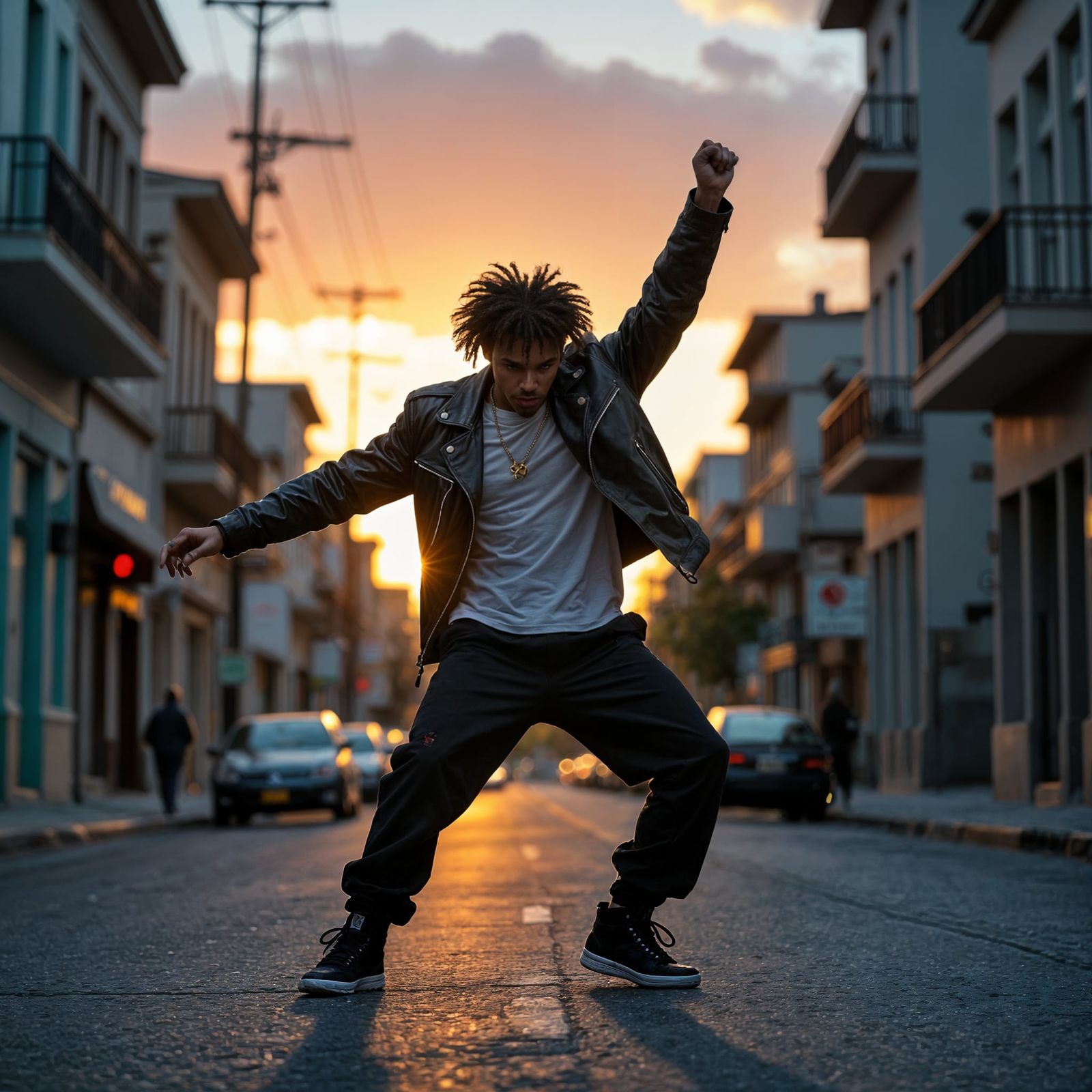 Cuban Model Breakdancing in Futuristic Streetwear