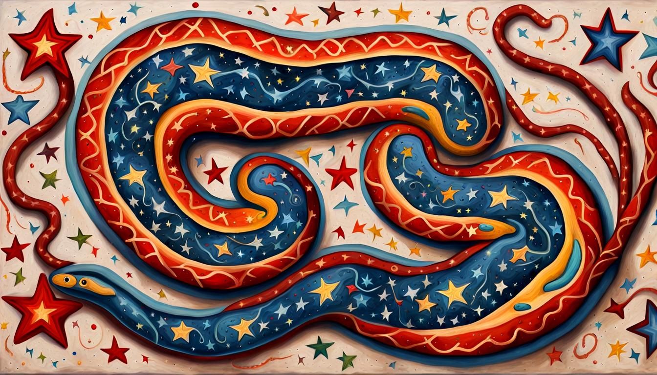 Electromagnetic Jelly Snake and Newborn Stars