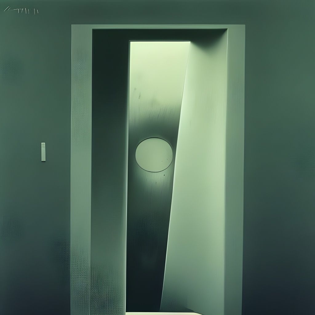 Surreal Head in Style of Beksinski, Basquiat, Klee