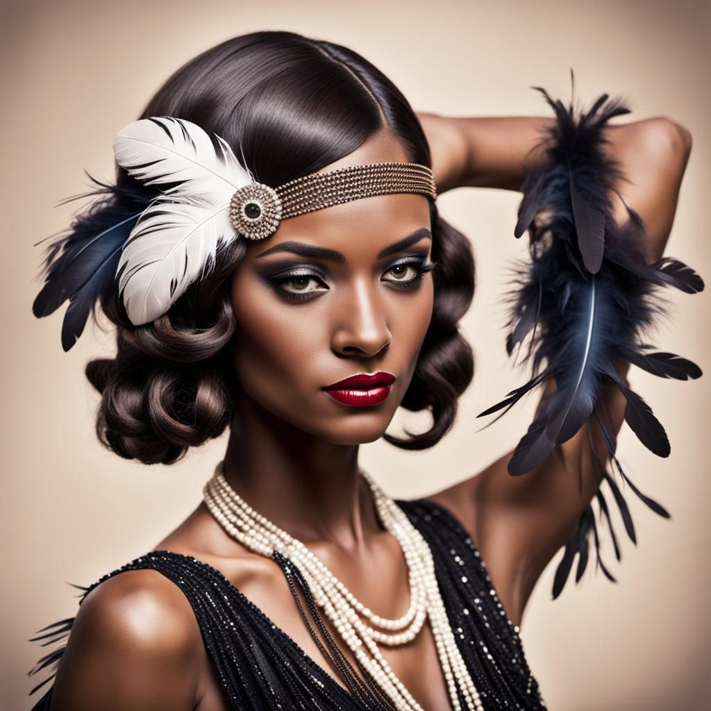 Flapper Portrait: A 1920s Dancing Girl