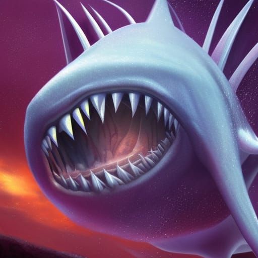 Hyperrealistic Hybrid Creature: Shark, Squid, Human, Alien