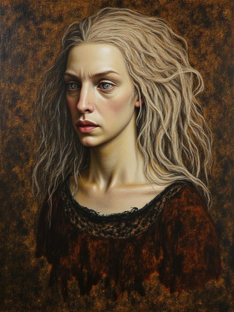 Mud Incarnate Creature Portrait in Oiled Impasto Style