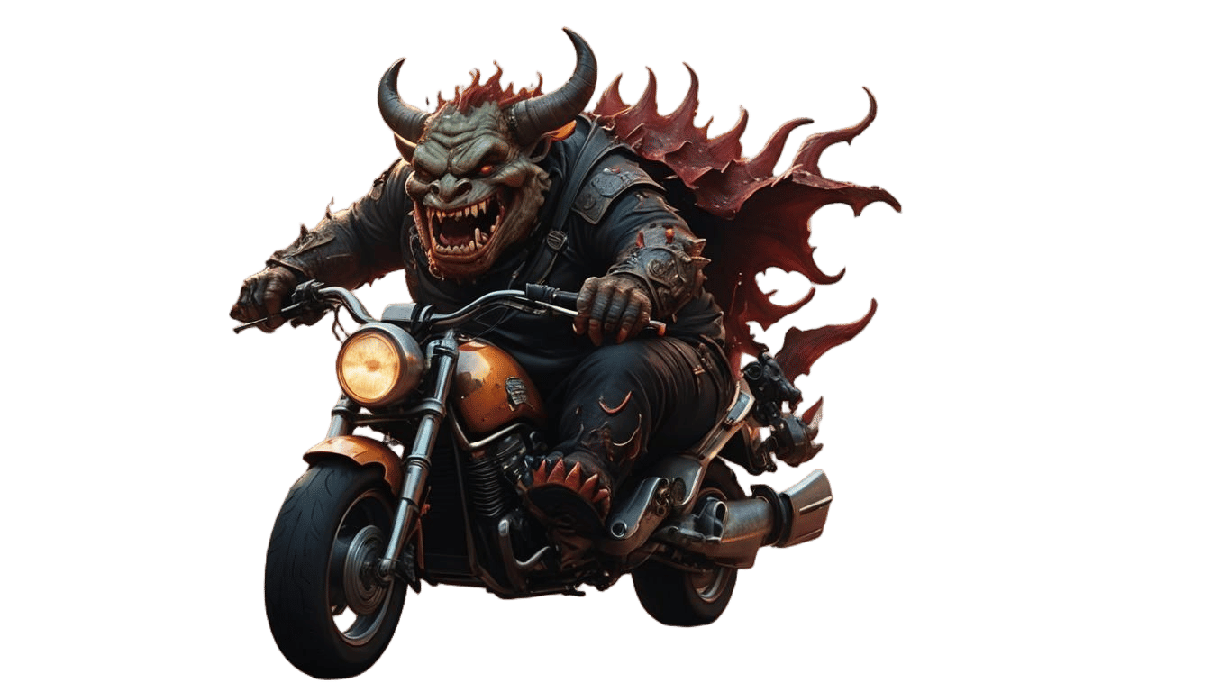 Demon Rider: Hyperrealistic Moped Concept Art